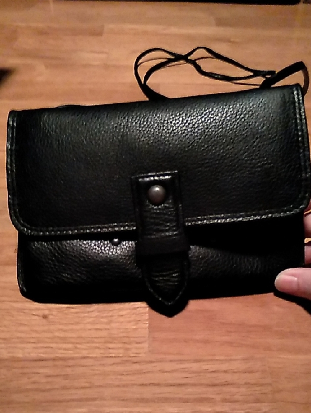 Lucky Brand Black Leather Crossbody Bag